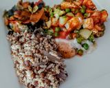 Foto del paso 5 de la receta: HUEVOS A La Flamenca sin Chorizo ni Jamón Serrano...!🍳❤️💛💚
