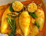 Foto langkah ke 7 dari resep Gulai Cumi Isi Tahu.