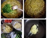 A picture of step 2 of Sarson ka Saag and makki ki Roti.