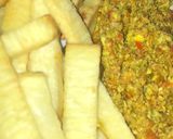A picture of step 4 of Fried yam with egg sauce.
