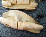 A picture of step 2 of Plantain stuffed cones.