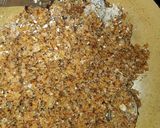 A picture of step 2 of Ghee residue ladoo.