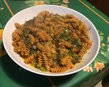 Une image de l'étape 14 de Fusilis de lentilles corail aux légumes du jardin et mozzarella di buffala.