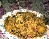 A picture of step 7 of Student Biryani (Beef Biryani).