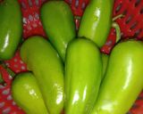 A picture of step 1 of Fried chillos 🌶🌶.