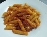 A picture of step 7 of Macaroni with Chorizo and Bacon.