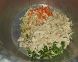 A picture of step 1 of Manchow soup.