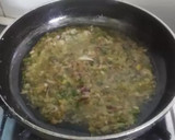 A picture of step 2 of Matar-Paneer curry.