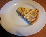 A picture of step 3 of Quiche Lorraine.