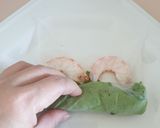 A picture of step 3 of Vietnamese Rice Paper Rolls (Gỏi Cuốn).