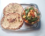 A picture of step 10 of Paneer Jalfrezi with Aloo Kulcha.
