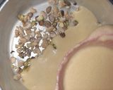 A picture of step 3 of Basbousa.