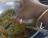 A picture of step 8 of Basanti kadhi pakodas.