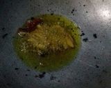 A picture of step 2 of Palong shaak bhaja/ bengali style spinach stir-fry recipe.