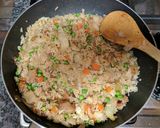 A picture of step 8 of Easy one pan bacon fried rice.