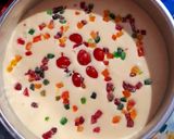 A picture of step 9 of Tutti Frutti Custard Cake.