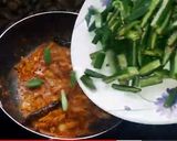 A picture of step 9 of Punjabi style bhindi masala.