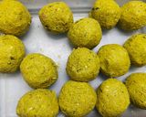 A picture of step 2 of Falafel with Hummus.