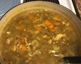 A picture of step 3 of Heart healthy, get well soon chicken noodle soup.