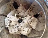 A picture of step 1 of Dragon fruit Rose milkshake.