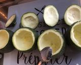 Une image de l'étape 2 de Courgettes rondes farcies jambon fromage au bouillon de courge.