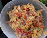 Tricolour capsicum bhajiya from leftover vada batter recipe step 2 photo