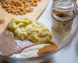 Almás-mogyorós zabpehlyes süti (gluténmentes, hozzáadott cukormentes, tejmentes, tojásmentes, vegán) recept fázis 2 fotója