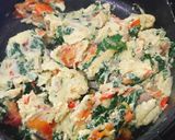 A picture of step 8 of Vegetable omelette and boiled yam.