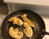 A picture of step 1 of Shrimp Alfredo.
