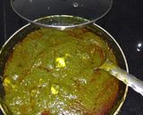 A picture of step 4 of Palak paneer.