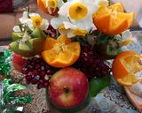 عکس مرحله 3 از دستور گلدان یلدایی (گلدان میوه با تزیینات)