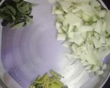 A picture of step 1 of Mango pulihora.