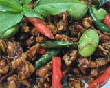 Foto langkah ke 4 dari resep Oseng Teri Tempe Pedas.