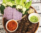 Hình bước làm 8 của món Bánh hỏi thịt nướng chay !