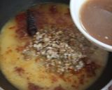 A picture of step 7 of Burmese samosa curry with saffron rice.