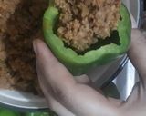 A picture of step 6 of Mince stuffed capsicum.