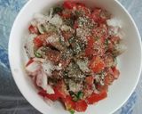 A picture of step 2 of Kadu ka raita summer special.