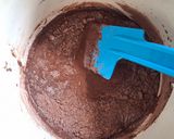 Foto langkah ke 3 dari resep Brownies Ketan Hitam Kukus.