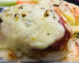 A picture of step 2 of Tandoori Cheese Pizza!!.