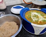 A picture of step 3 of Multi grain roti, vegetables Ragi veg.soup noodle.