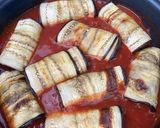 Une image de l'étape 5 de Rouleaux d’aubergine au bœuf /riz.