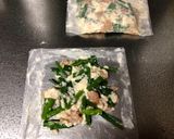 A picture of step 3 of Shrimp and Tofu Rice-Paper Fry.
