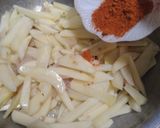 A picture of step 2 of Aloo fries bhujiya.