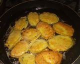 A picture of step 3 of Coated eggplant fries.
