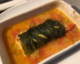 Une image de l'étape 13 de Pavés de saumon frais à l ail des ours,tomate rose et bouillon maison.