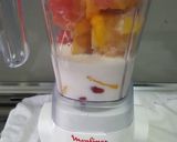A picture of step 6 of Mango Strawberry Melon Smoothie.
