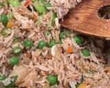 A picture of step 3 of Fried rice with leftover duck.
