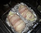 Foto del paso 2 de la receta: Pamplona con jamón y mozzarella envuelta en panceta