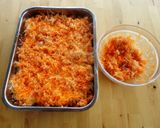 Zöldséges-sajtos csirke recept fázis 3 fotója