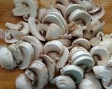 A picture of step 2 of Lemon Chicken with Colorful Peppers and Mushrooms.